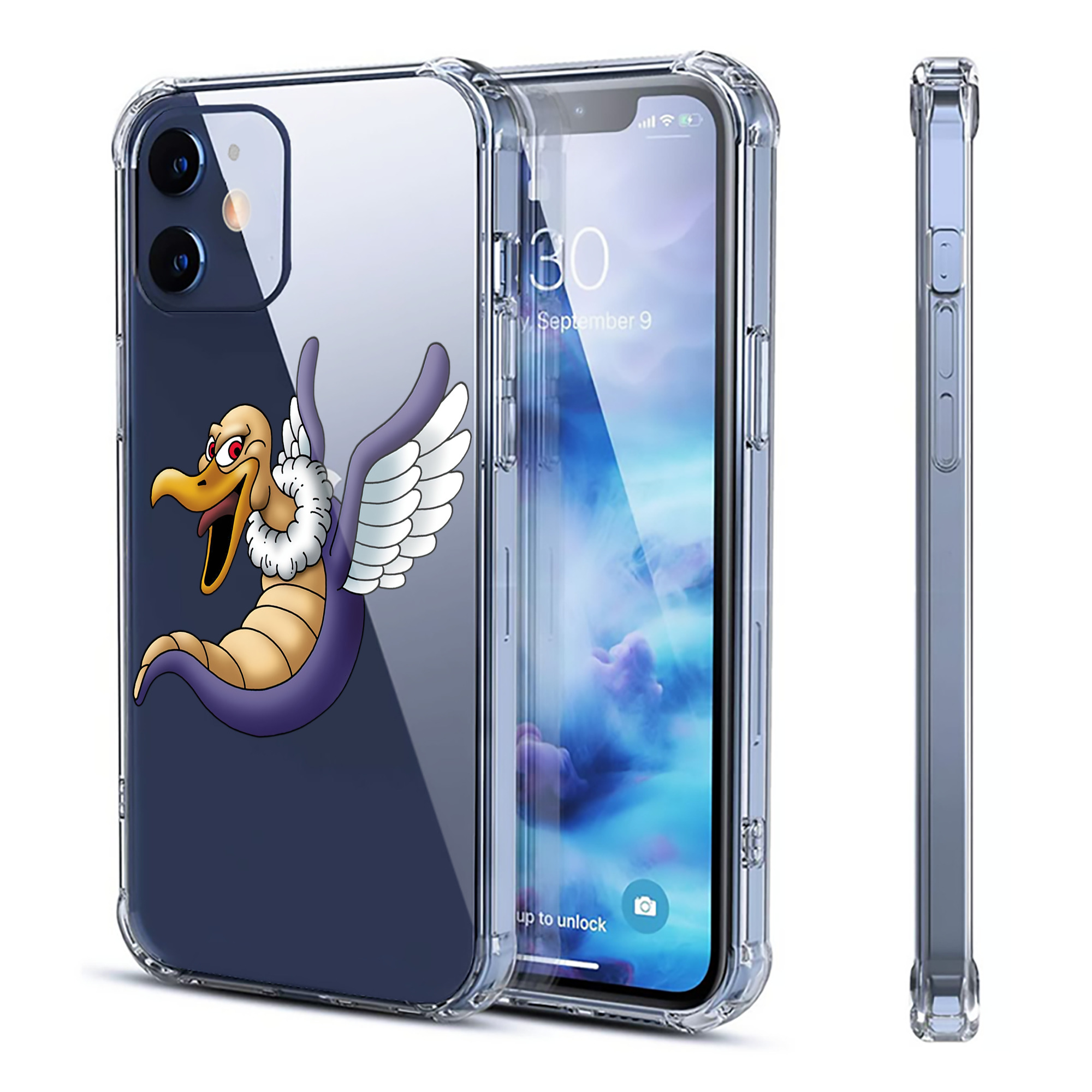 （画像用） ドラゴンクエスト Doragon Kuesuto Dragon Quest 【iPhone 12シリーズ対応】透明スマホケース（クリアソフトケース）